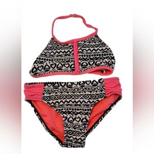 Wonder Nation Little Girls Two Piece Halter Bikini Little Girl's Size 6